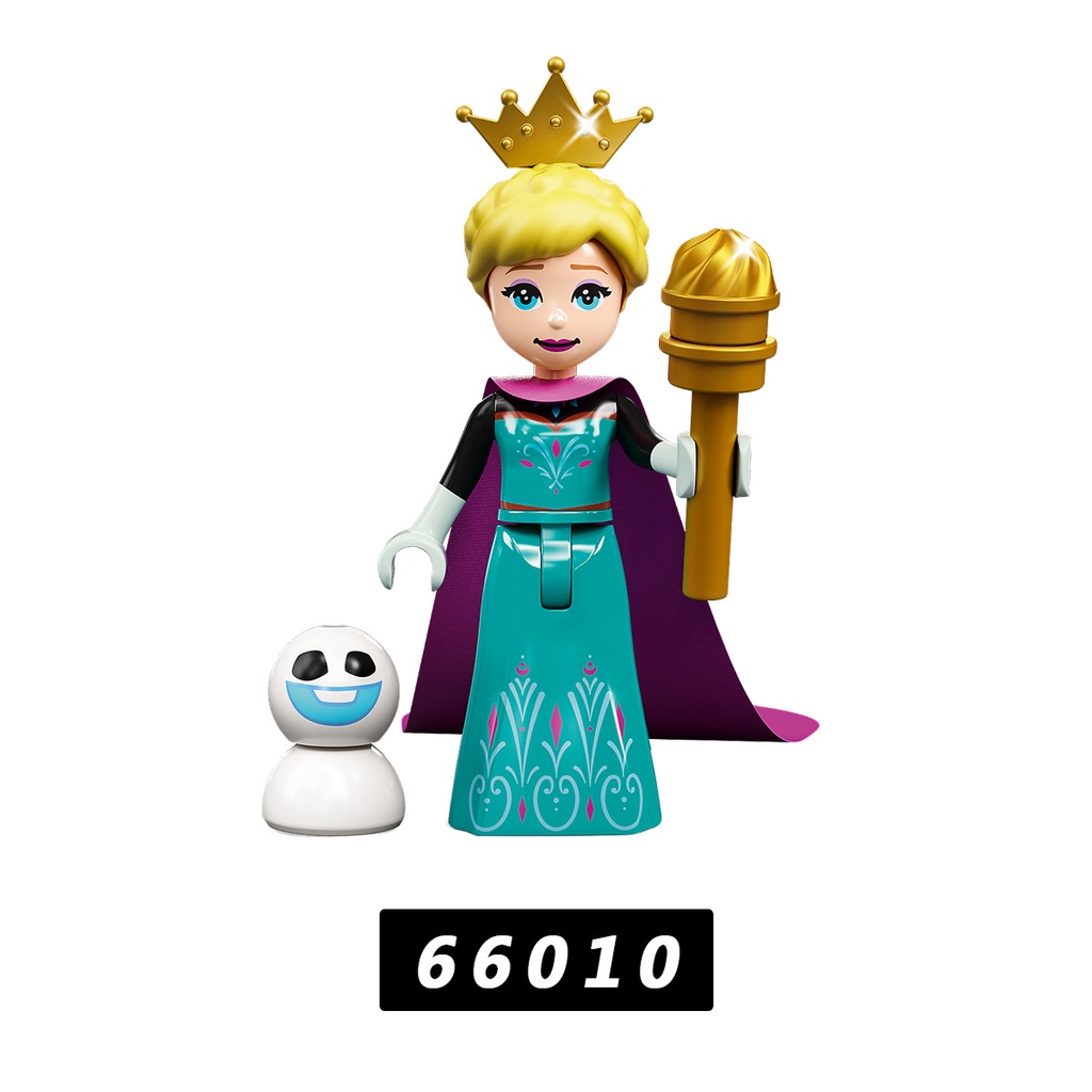 Minifigures Lắp Ráp Đồ Chơi Nhân Vật Hoạt Hình Công Chúa Elsa Anna Hoàng Tử Người Tuyết 66006 66010