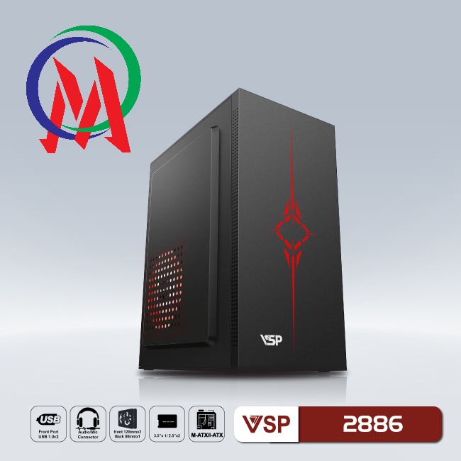 Vỏ Case máy tính văn phòng VSP home and office 2884 / 2885 / 2886