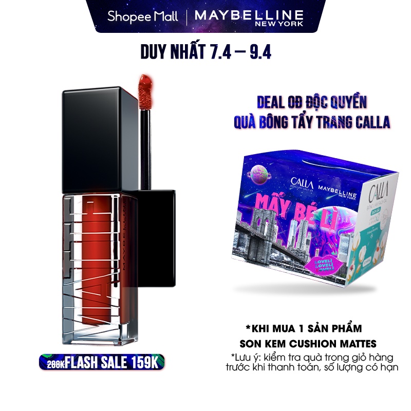 Son Kem Mịn Lì Như Nhung Cushion Matte Maybelline New York Hiệu Ứng Lì Đa Chiều 6.4ml