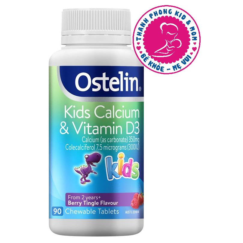 Ostelin Calcium - Vitamin D Kids 90v Úc ( date 5/2023 )