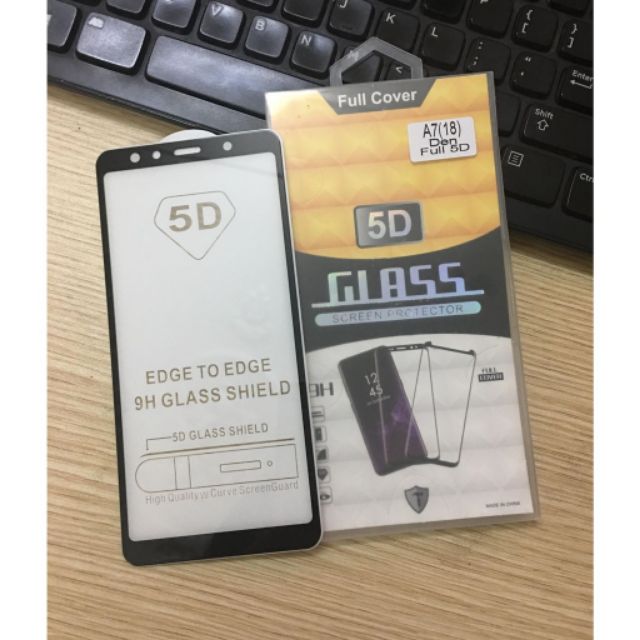 Miếng Dán Cường Lực Full 5D Samsung Galaxy A7 2018  Cao cấp
