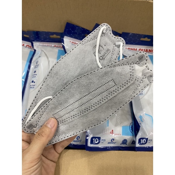 Thùng 300 cái khẩu trang KF94 -4D Vinh Quang mask  màu xám