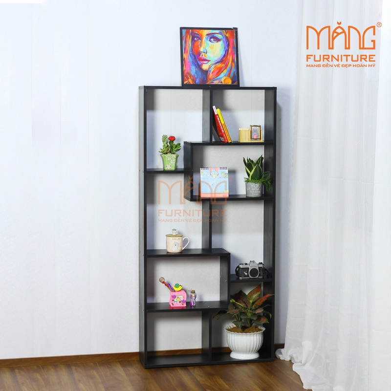 Kệ sách gỗ, giá sách đứng nhiều ngăn  KS04