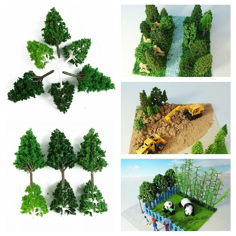LAKAMIER Bộ 30 Mô Hình Cây Giả Trang Trí Xe Lửa Độc Đáo