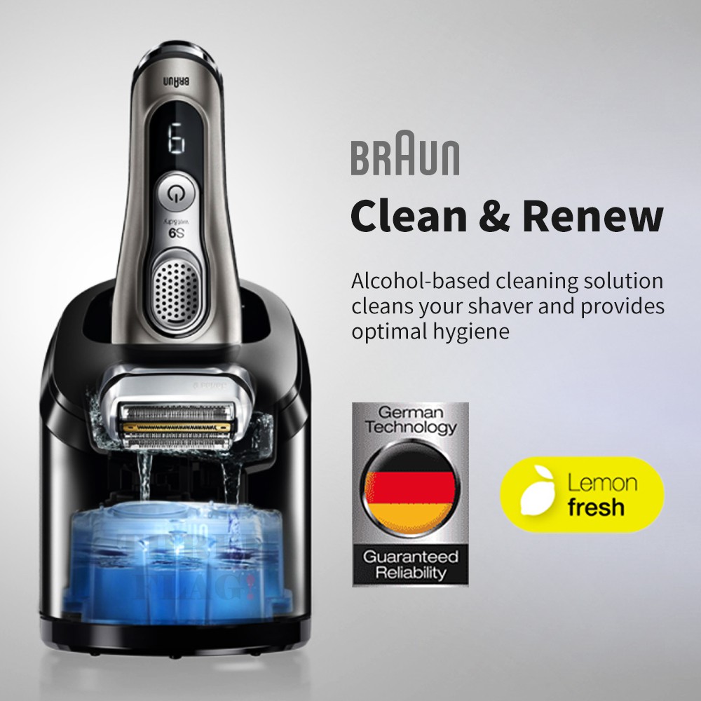 Braun Shaver Clean & Renew Refill Cartridges 1Box - CCR2(2packs), CCR4(4packs)