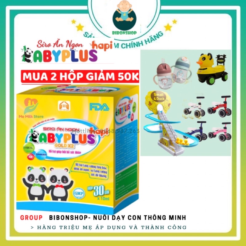 Tác lẻ 10 gói siro ăn ngon babyplus cho bé ❤️ kèm quà ❤️ hết biếng ăn táo bón