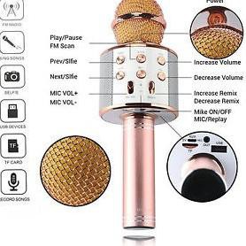 Micro Bluetooth Không Dây Qbp Wster Ws 858 + Loa Ws858 Karoke