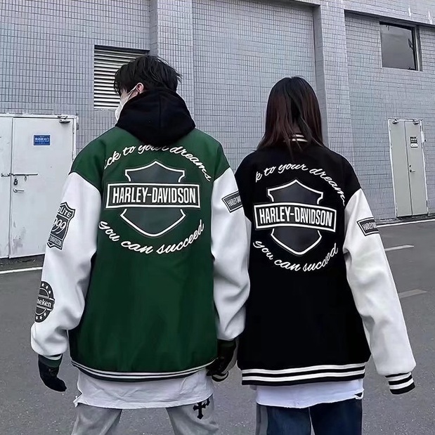 Áo Khoác bomber Đồng Phục Bóng Chày Hàn Quốc Cho Cặp Đôi simple áo khoác bomber nữ  unisex áo khoác nam nữ  fashion áo khoác gió 2 lớp from rộng áo khoác nam đẹp