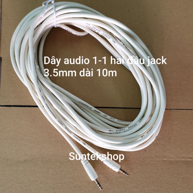 Cáp audio hai đầu jack 3.5 dài 10m