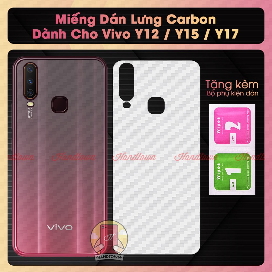 Miếng dán lưng cacbon Vivo Y12 / Y15 / Y17