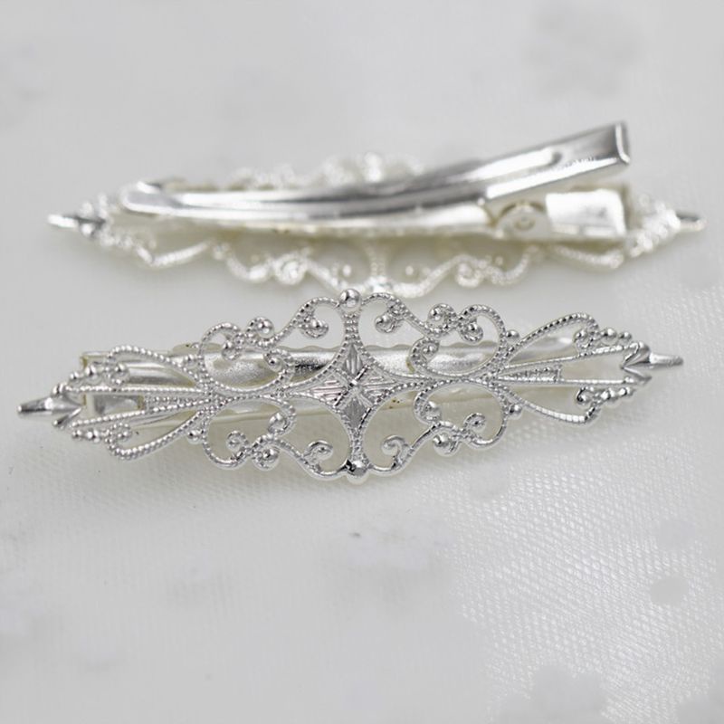 Youyo Kẹp Tóc Mỏ Vịt Khoét Rỗng Bằng Kim Loại Hình Vương Miện Hoa Rỗng Cổ Điển Cho Nữ Ha