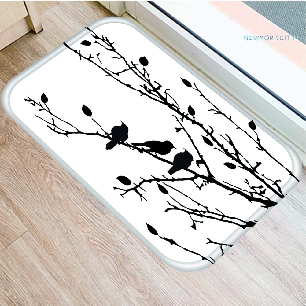 Thảm lót cửa chùi chân Chống Trượt Hình Cành Hoa