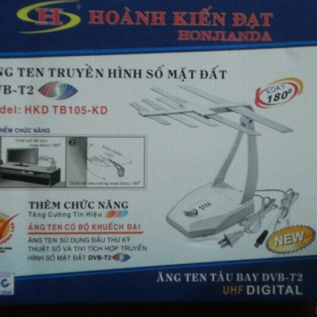 Ăng ten truyền hình số mặt đất DVB -T2( ăng ten điện có bộ khuếch đại )