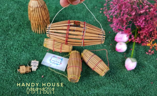 Giỏ đựng cá  bằng tre  Nam Bộ mini siêu cưng