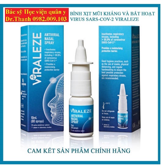 (có sẵn) Xịt mũi Viraleze 10ml kháng và diệt virus SARS-CoV-2 hiệu quả