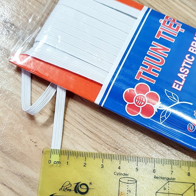 Cuộn Dây Thun Dài 10 Mét Sợi Nhỏ Bản 0,5cm Gồm Màu Trắng Hoặc Màu Đen Dùng Cho May Vá Và Làm Đồ Handmade và Trang Trí