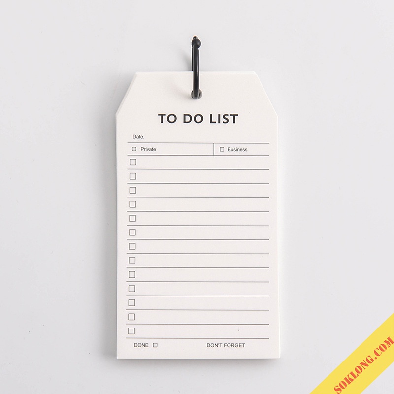 Tập 52 tờ note ghi chú check list viết kế hoạch, công việc to do list tiện lợi NO08