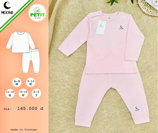 Bộ dài tay Moon chất petit cao cấp