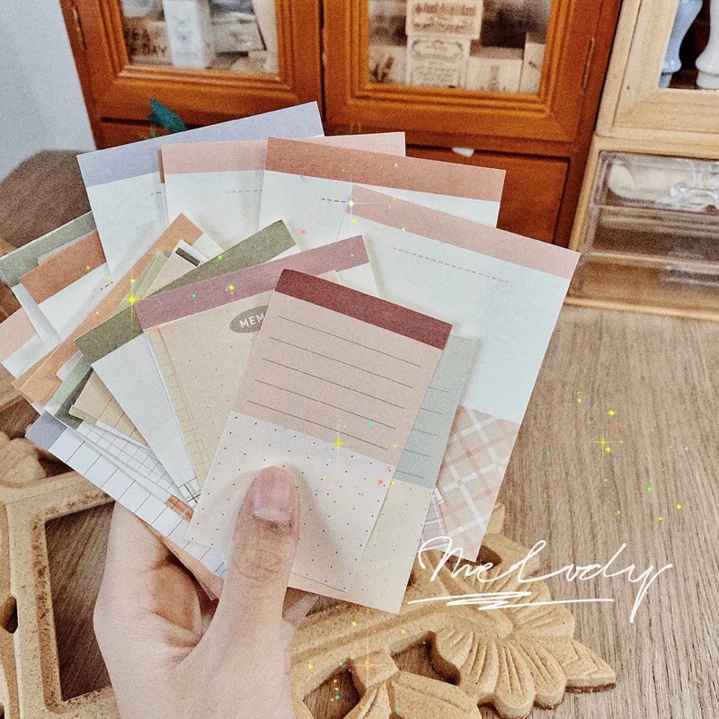 Set giấy note mix các màu pastel trang trí xé dán