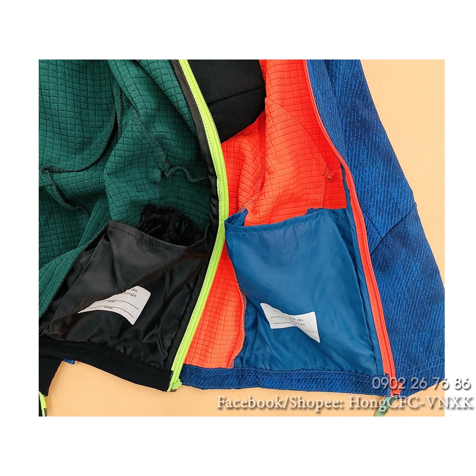 Áo khoác gió lót nỉ bé trai xuất xịn