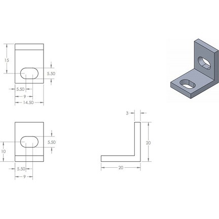 Openbuilds pad ke giá đỡ vuông góc brackets L