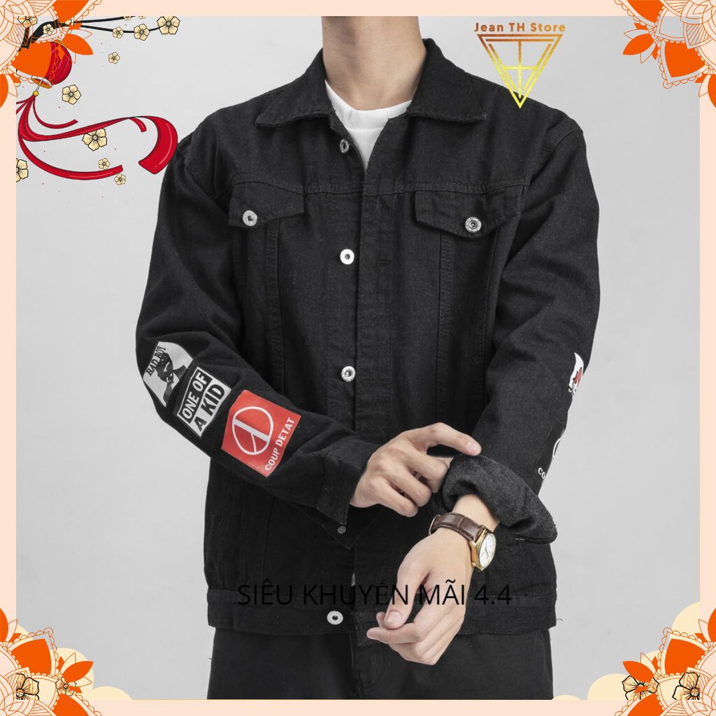Áo khoác jean nam G-dragon, áo khoác bò nam thời trang phong cách trẻ trung năng động AKB5 flystore01