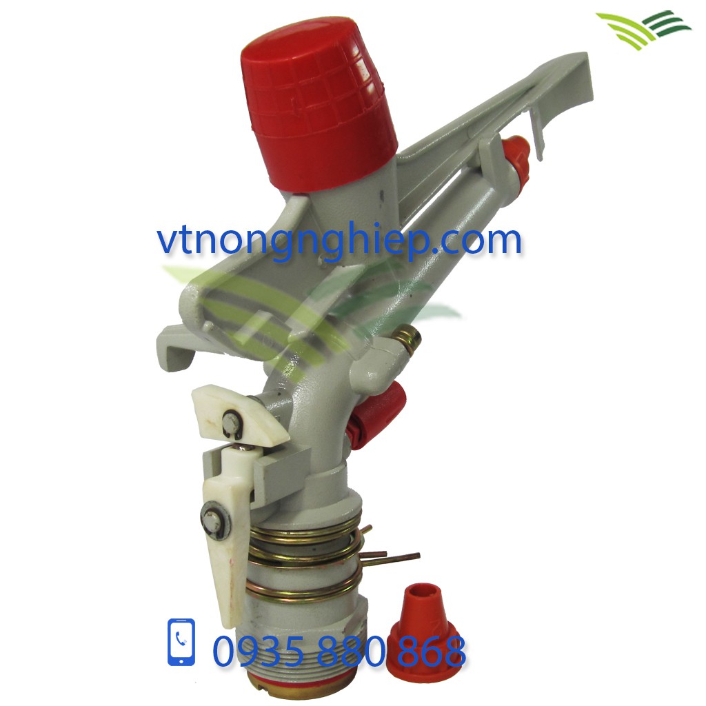 Béc tưới TP-04 bán kính 21-23m, béc cánh đập có chỉnh góc tưới