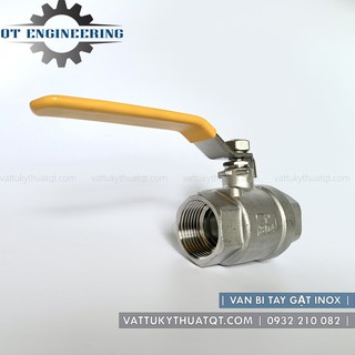 Van Bi Inox 304 (Tay Gạt Nối Ren ) | DN50 (Phi 60mm) [VATTUKYTHUATQT.COM]