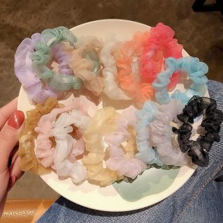 Dây buộc tóc, chun cột tóc Scrunchies trơn nhiều màu