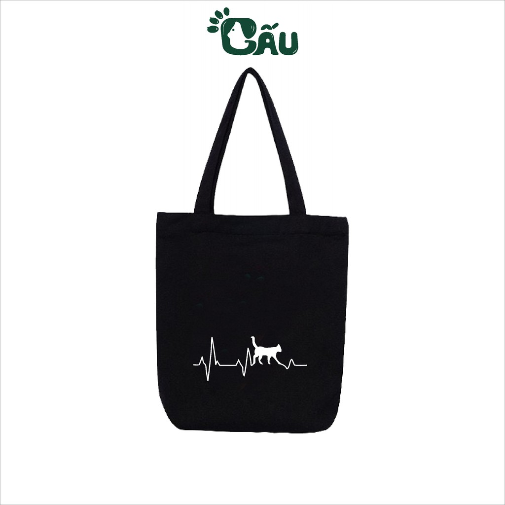 Túi tote Gấu194 vải bố canvas cao cấp mềm mịn - NHỊP TIM