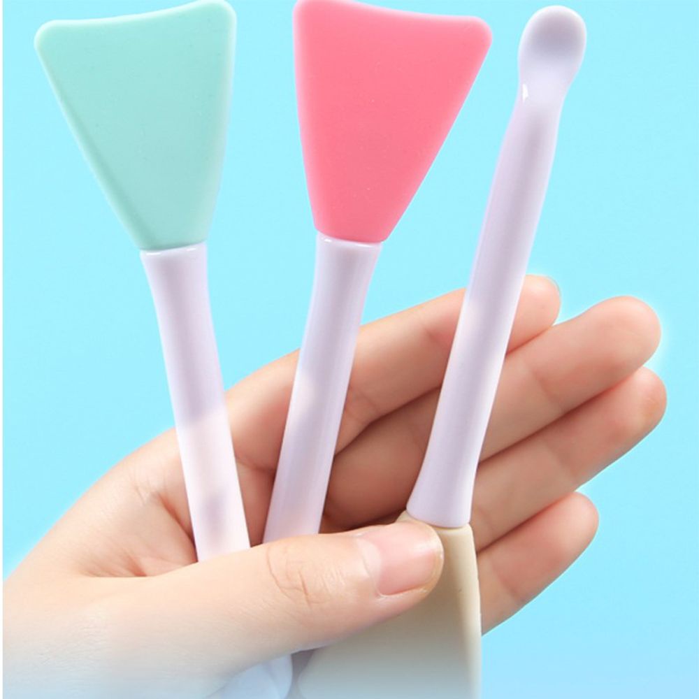 [Hàng mới về] Cọ trộn đắp mặt nạ bằng silicon hai đầu mềm mại chuyên nghiệp bảo vệ da mặt