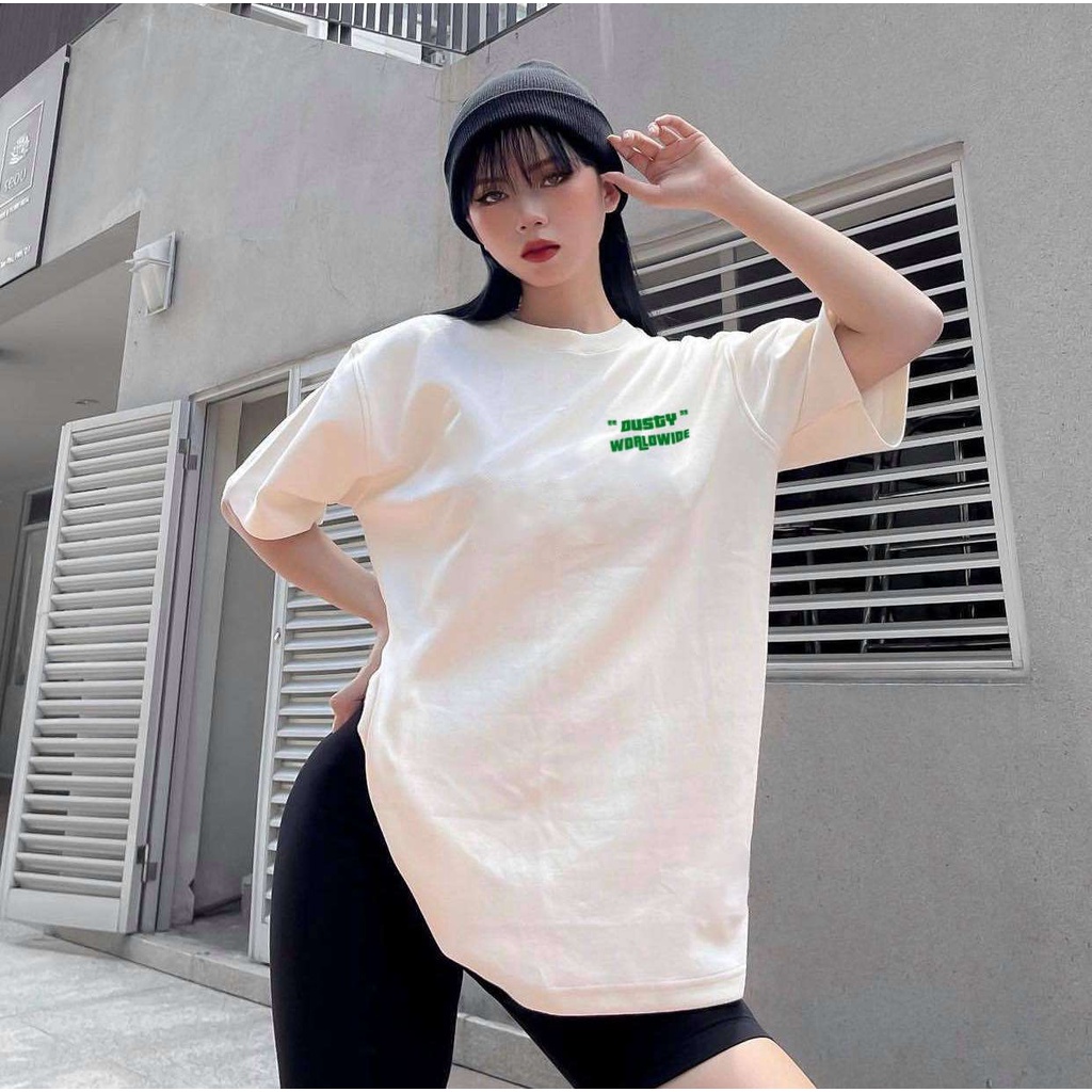 Áo Thun Unisex Dusty Worldwide Style White 100% Cotton 250gsm - Local Brand Chính Hãng