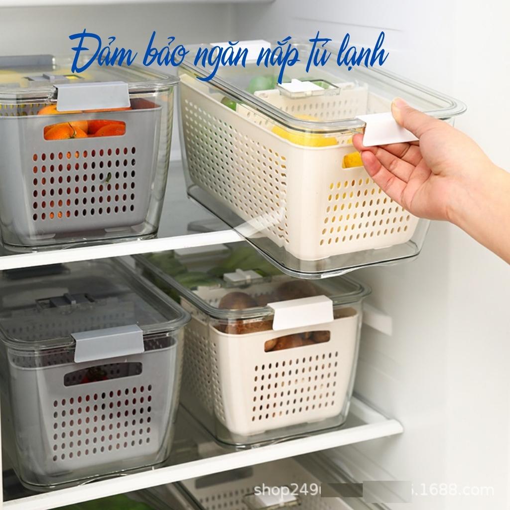 Hộp đựng thực phẩm tủ lạnh 2 lớp đựng đồ ăn bảo quản rau củ tươi ngon MUL55