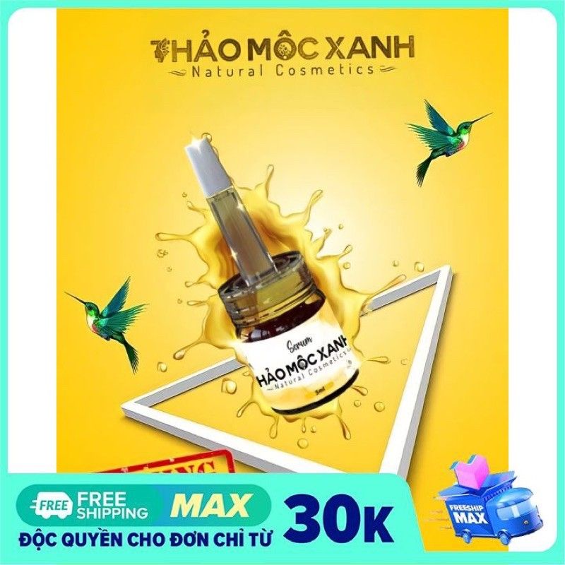 [FREESIP] Thảo Mộc Xanh Trắng Da X5 Cấp Ẩm ,Dưỡng da Căng Bóng