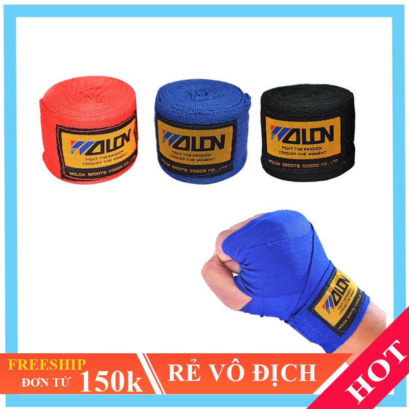 🎁 Băng quấn tay giá rẻ wolon ⚡FREESHIP⚡ Băng đa boxing 2,5m