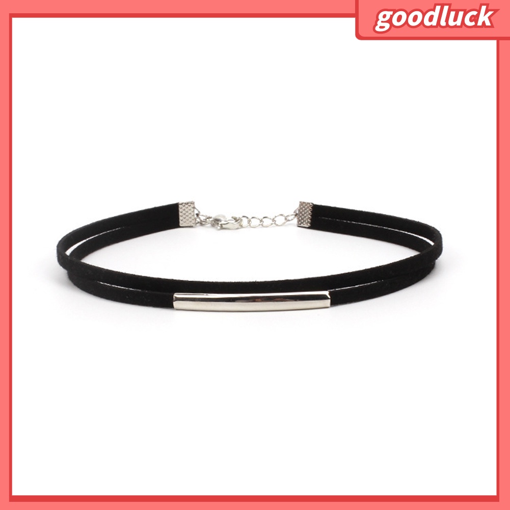 Vòng Cổ Choker Hai Lớp Phong Cách Gothic Cho Nữ