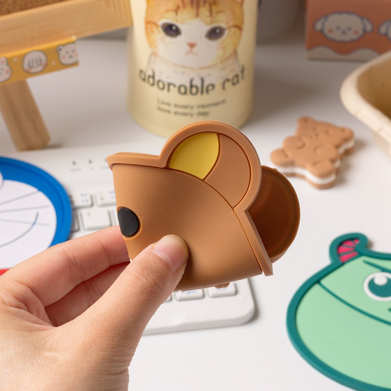 Miếng Lót Ly Chống Trượt Cách Nhiệt Bằng Silicon Họa Tiết Hoạt Hình Dễ Thương