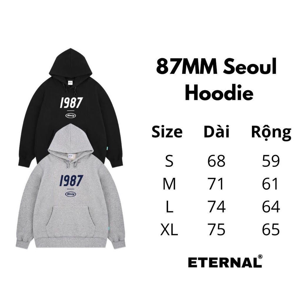 Áo Hoodie brand Hàn 1987 Mmlg