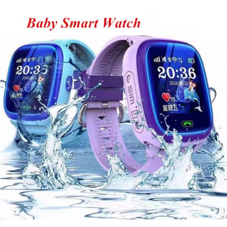 Đồng hồ định vị trẻ em chống nước DF25 An toàn cho bé Lắp sim độc lập màu đen