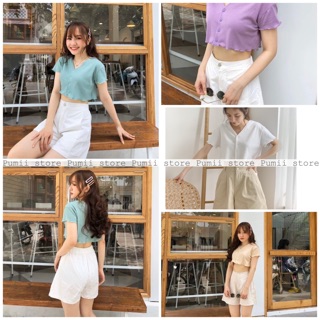 Quần cullotes kaki dáng suông