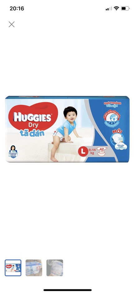 Tã dán sơ sinh huggies dry newborn S56