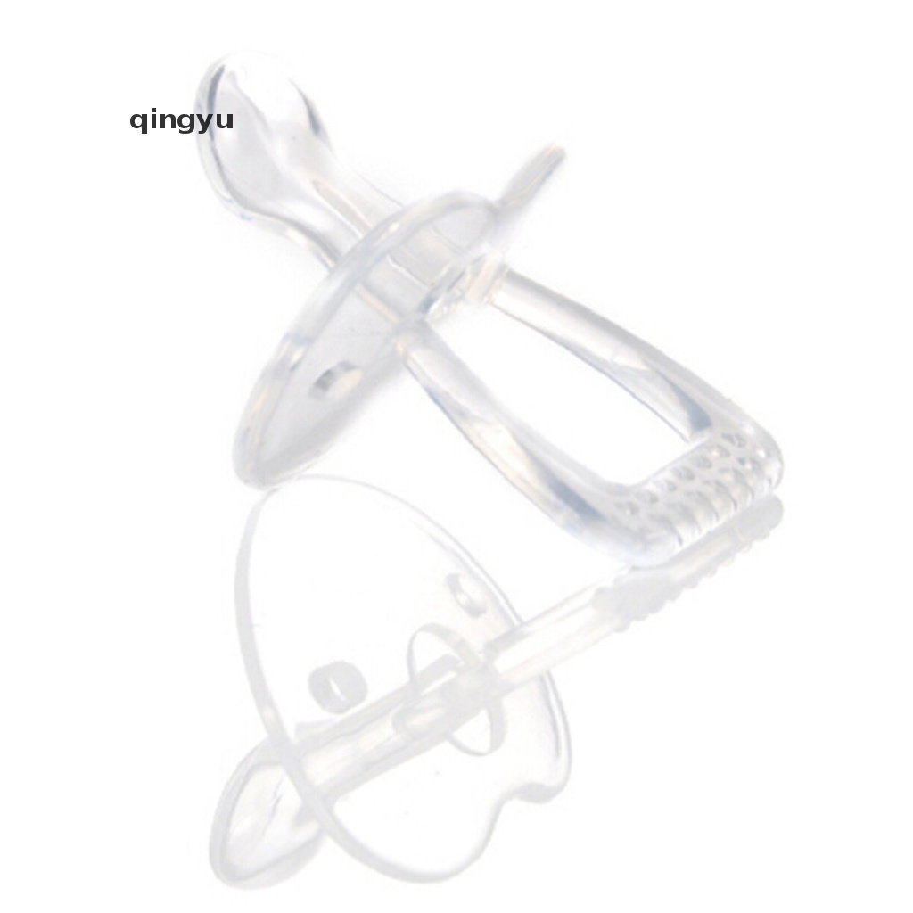 Núm Ti Giả Tròn Phẳng Bằng Silicon An Toàn Trong Suốt Cho Bé Sơ Sinh