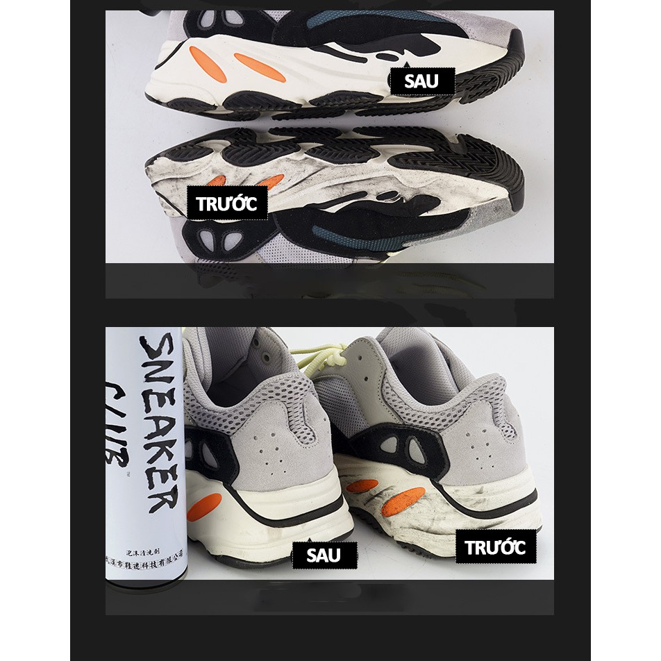 Bình xịt bọt vệ sinh giày, Bọt làm sạch sneaker nhanh, dễ sử dụng, phụ kiện giày (300ml)