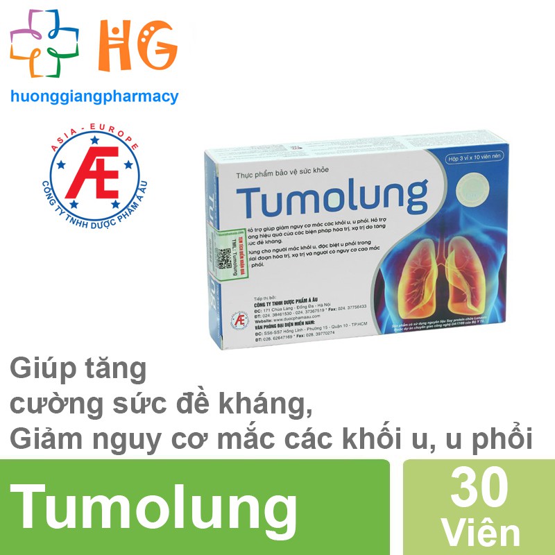 Tumolung - Giúp phòng ngừa và hỗ trợ điều trị ung thư phổi (Hộp 30 Viên)