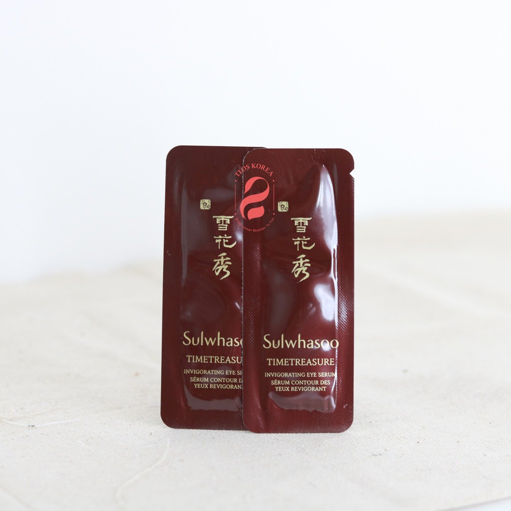 [Date 2024] Serum mắt thông đỏ Sulwhasoo Timetreasure Renovating Eye serum 1ml gói sample