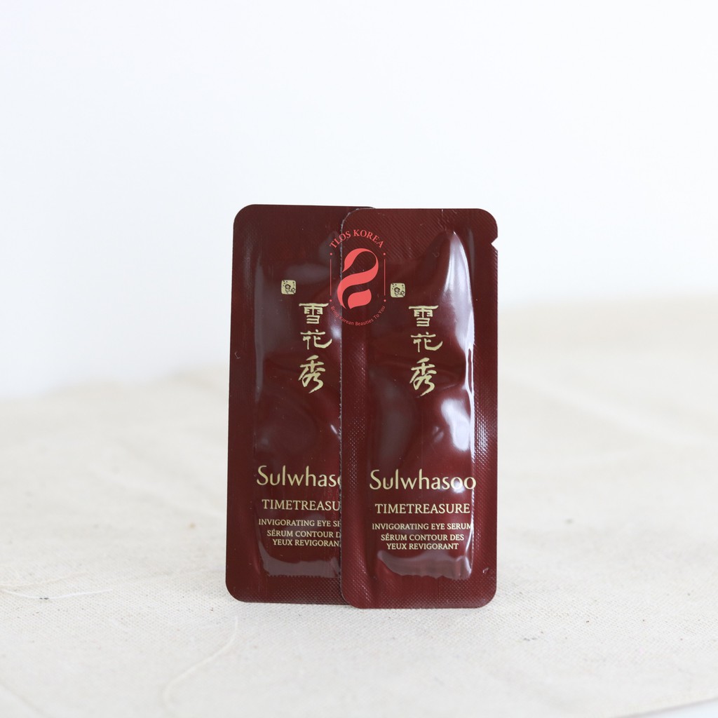 [Date 2024] Serum mắt thông đỏ Sulwhasoo Timetreasure Renovating Eye serum 1ml gói sample