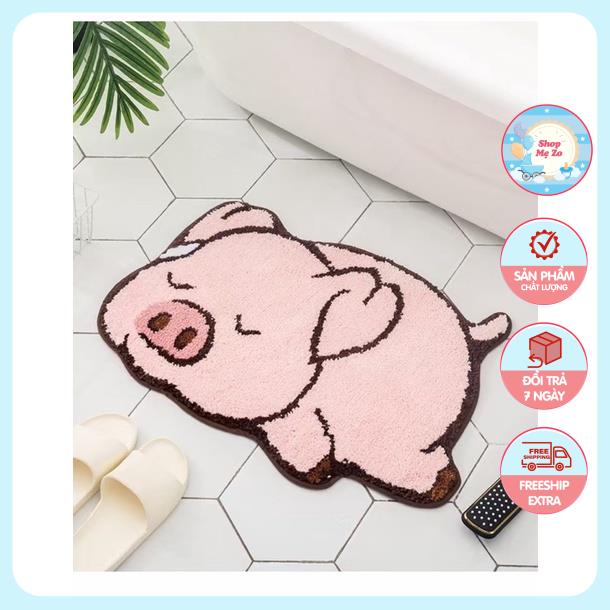 Thảm Lau Chùi Chân Hình Thú Cưng 3d Ngộ Nghĩnh Chất Liệu Bền