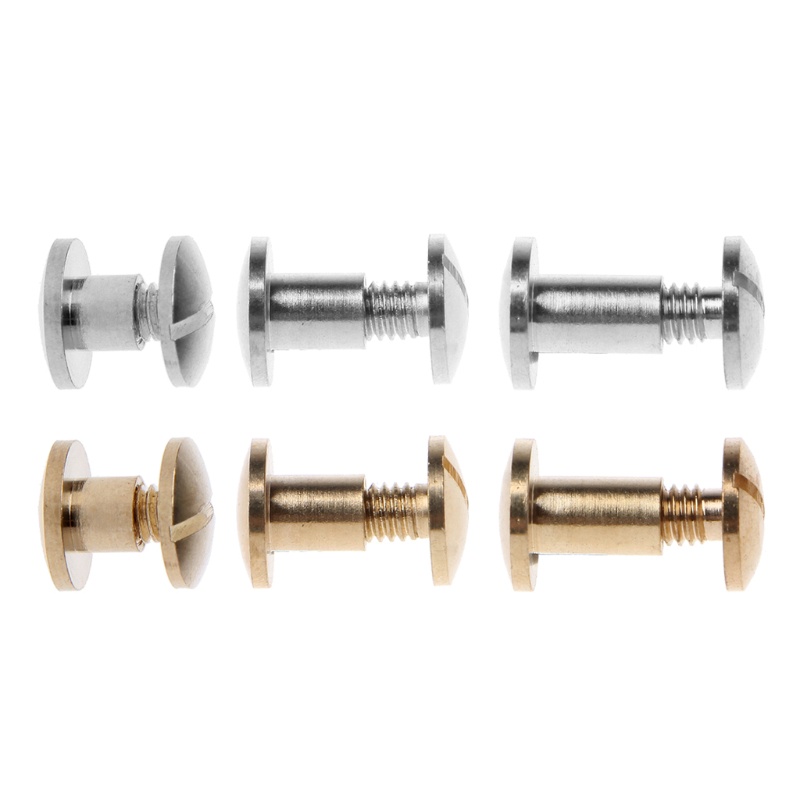 Set 10 Cặp Đinh Vít Kim Loại Dùng Cho Thắt Lưng Da DIY