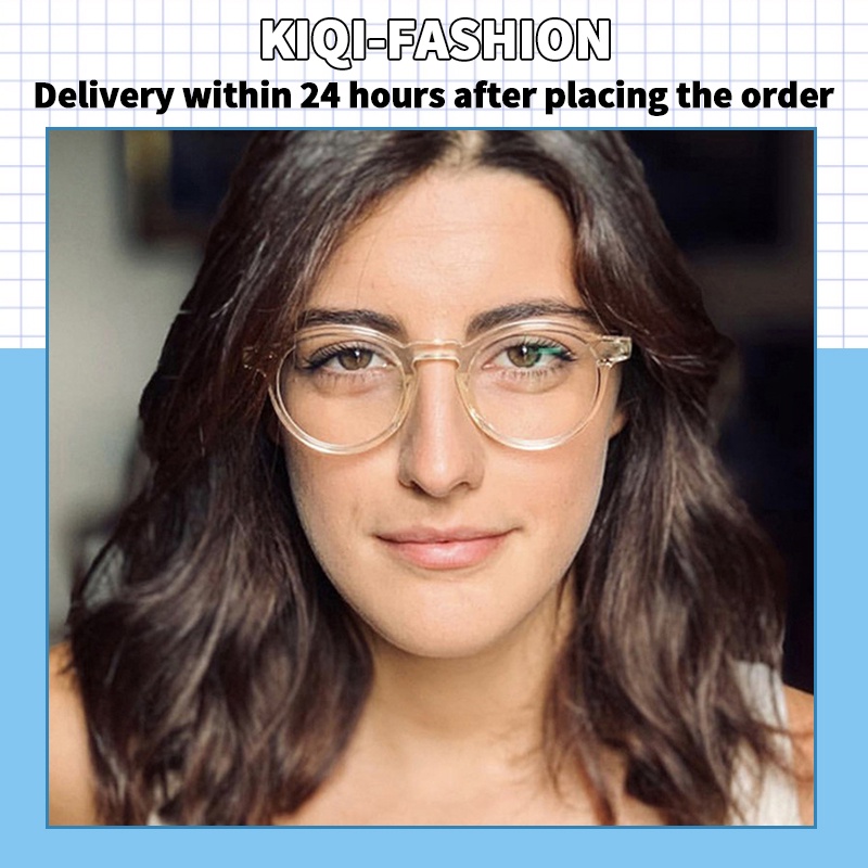 Mắt Kính Gọng Tròn Thời Trang Retro Phương Tây Cho Nữ