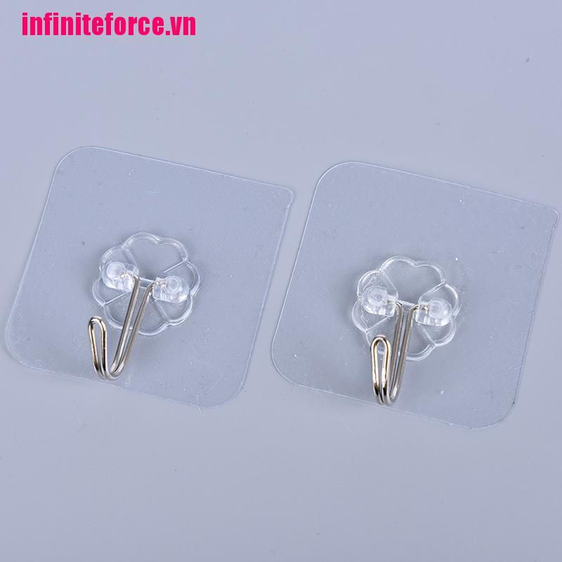 Vn 1 Móc Treo Đồ Gắn Tường Trong Suốt Tiện Dụng Cho Phòng Tắm / Nhà Bếp